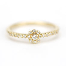 Load image into Gallery viewer, Halo engagement ring with side stones - NOOI JEWELRY