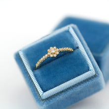 Load image into Gallery viewer, Halo engagement ring with side stones - NOOI JEWELRY