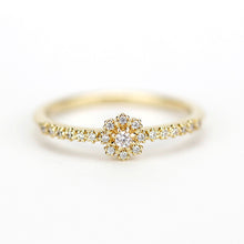 Load image into Gallery viewer, Halo engagement ring with side stones - NOOI JEWELRY