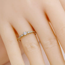 Load image into Gallery viewer, Cluster engagement ring round diamonds unique | Simple engagement rings vintage small - NOOI JEWELRY