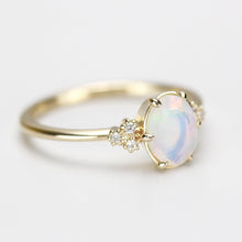 Load image into Gallery viewer, oval opal engagement ring diamonds - NOOI JEWELRY
