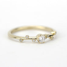 Load image into Gallery viewer, Simple diamond ring, delicate engagement ring | R250WD - NOOI JEWELRY