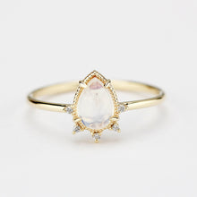 Load image into Gallery viewer, teardrop engagement ring moonstone | R258MOO - NOOI JEWELRY