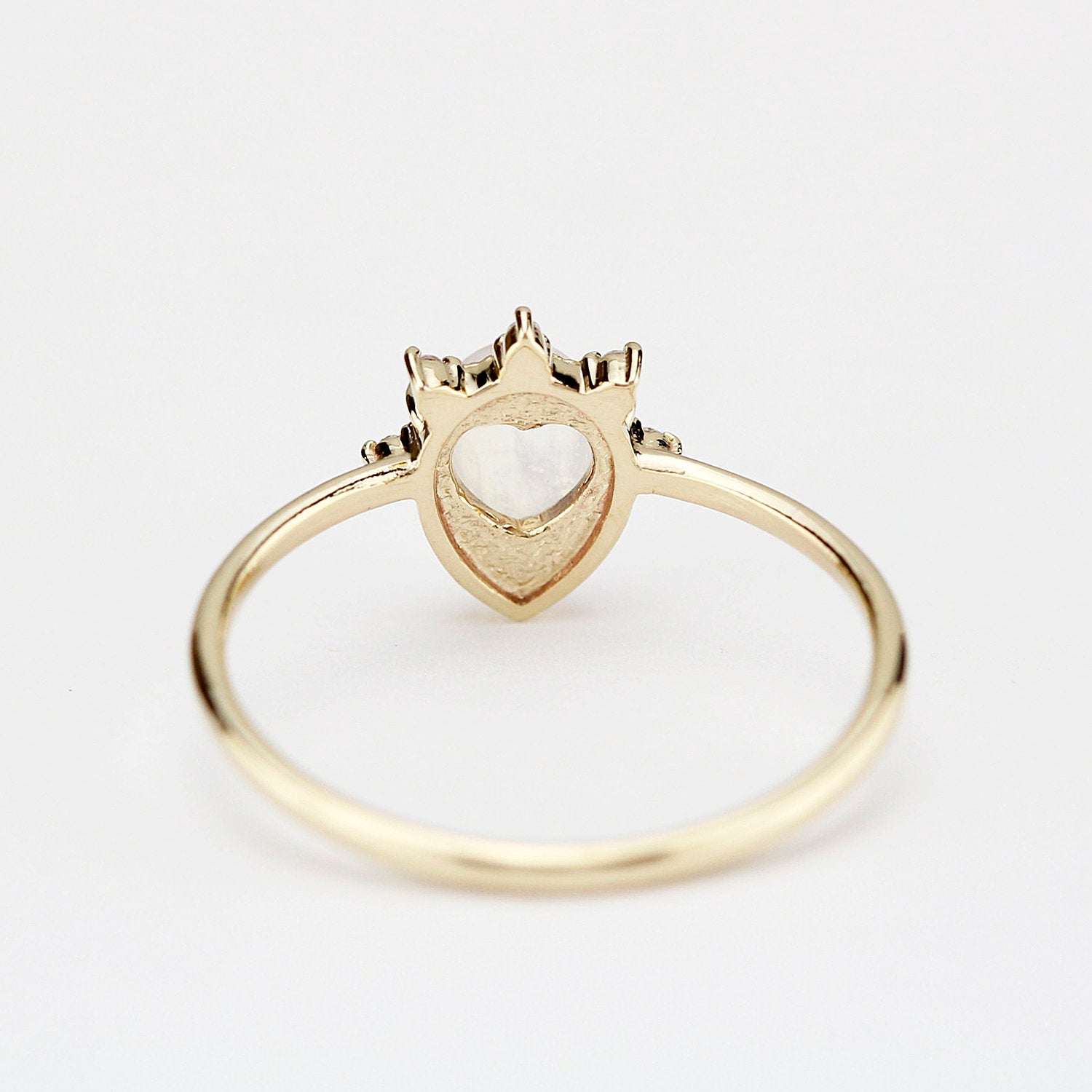 teardrop engagement ring moonstone | R258MOO - NOOI JEWELRY
