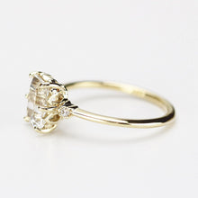 Load image into Gallery viewer, diamond engagement ring, emerald cut engagement ring, minimalist engagement ring, engagement ring, delicate ring, unique engagement ring - NOOI JEWELRY