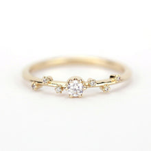 Load image into Gallery viewer, Simple diamond ring, delicate engagement ring | R250WD - NOOI JEWELRY