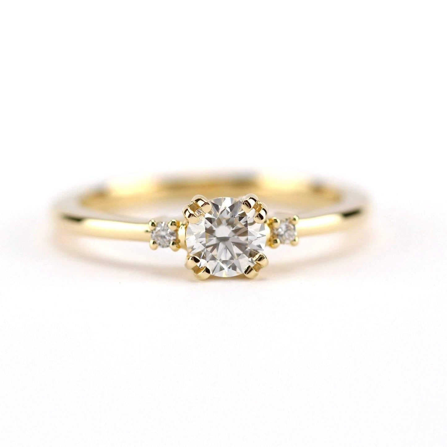 engagement ring diamond, simple classic engagement ring | R238WD - NOOI JEWELRY