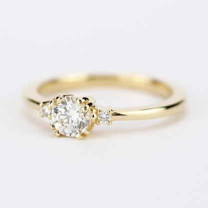 engagement ring diamond, simple classic engagement ring | R238WD - NOOI JEWELRY