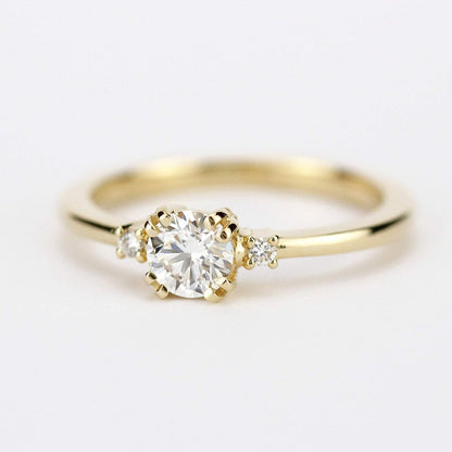 engagement ring diamond, simple classic engagement ring | R238WD - NOOI JEWELRY