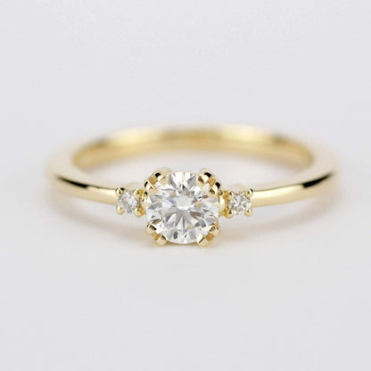 engagement ring diamond, simple classic engagement ring | R238WD - NOOI JEWELRY