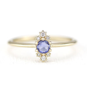 Delicate engagement ring, blue sapphire engagement ring, unique engagement ring, simple engagement ring, delicate ring blue sapphire - NOOI JEWELRY