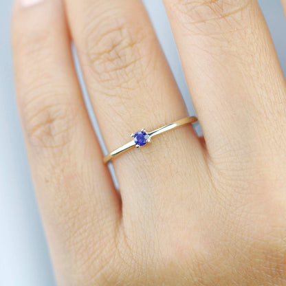 Blue Sapphire Engagement Ring, Sapphire Ring, Sapphire  Engagement ring, Blue Sapphire Ring, Solitaire Sapphire Ring - NOOI JEWELRY