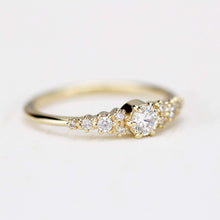 Load image into Gallery viewer, cluster engagement ring round diamonds | Simple engagement ring - NOOI JEWELRY
