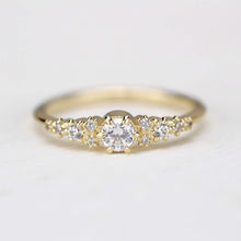 Load image into Gallery viewer, cluster engagement ring round diamonds | Simple engagement ring - NOOI JEWELRY