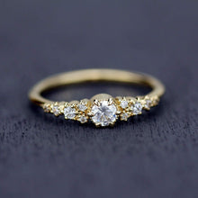 Load image into Gallery viewer, cluster engagement ring round diamonds | Simple engagement ring - NOOI JEWELRY