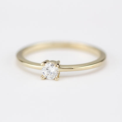 Solitaire engagement ring simple | 18k gold - 0.25 carat diamond - NOOI JEWELRY