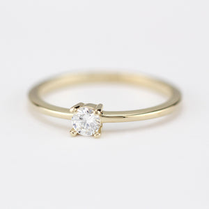 Solitaire engagement ring simple | 18k gold - 0.25 carat diamond - NOOI JEWELRY