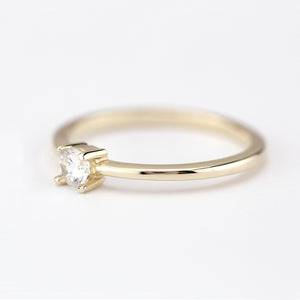 Solitaire engagement ring simple | 18k gold - 0.25 carat diamond - NOOI JEWELRY