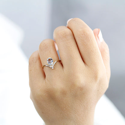 Aquamarine engagement ring, engagement ring aquamarine and diamonds, diamond engagement ring, minimalist ring engagement