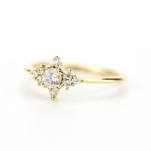 Load image into Gallery viewer, cluster engagement ring round | simple diamond ring designs unique - NOOI JEWELRY