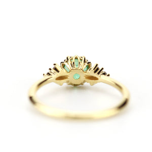 unique engagement ring, emerald engagement ring, engagement ring emerald, alternative engagement ring - NOOI JEWELRY