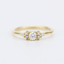 Load image into Gallery viewer, Cluster engagement ring diamond | classic engagement ring round simple | R284WD - NOOI JEWELRY