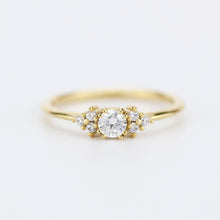 Load image into Gallery viewer, Cluster engagement ring diamond | classic engagement ring round simple | R284WD - NOOI JEWELRY