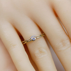 Engagement Ring, Diamond Ring, Stackable Ring, Thin Modern Ring, curved wedding band, Dainty Gold Ring, Minimalist Ring, Gold Ring, simple - NOOI JEWELRY