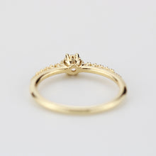 Load image into Gallery viewer, Round diamond engagement rings with side stones | prong setting diamond engagement ring - NOOI JEWELRY