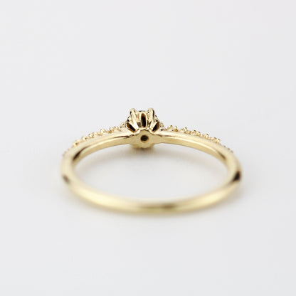 engagement ring diamonds, art deco engagement ring, black diamond engagement ring, dainty ring, vintage diamond engagement ring - NOOI JEWELRY