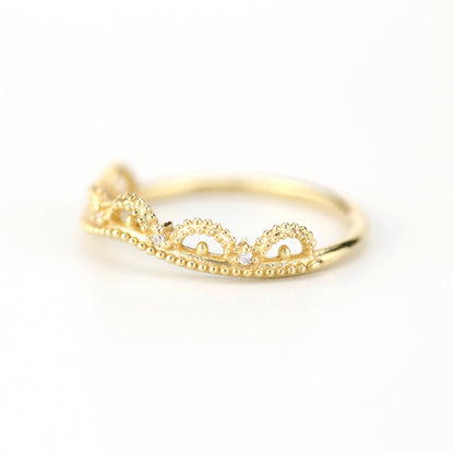 wedding ring, Filigree Wedding band, Engagement ring, diamond wedding band, antique wedding band, thin wedding band, milgrain wedding band - NOOI JEWELRY