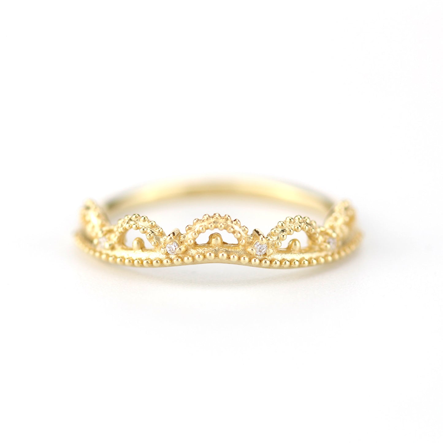 wedding ring set, bridal set, modern wedding set, cluster wedding ring, vintage wedding set, antique engagement ring - NOOI JEWELRY