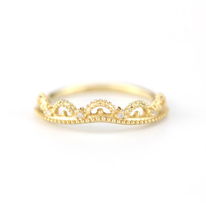 wedding ring set, bridal set, modern wedding set, cluster wedding ring, vintage wedding set, antique engagement ring - NOOI JEWELRY