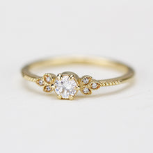 Load image into Gallery viewer, wedding ring set, bridal set, modern wedding set, cluster wedding ring, vintage wedding set, antique engagement ring - NOOI JEWELRY