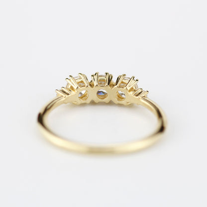 Three stone engagement rings simple | diamond wedding bands for women - NOOI JEWELRY