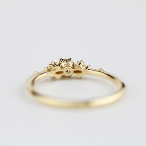 simple engagement ring, engagement ring gold diamond, delicate engagement ring | R 298WD - NOOI JEWELRY