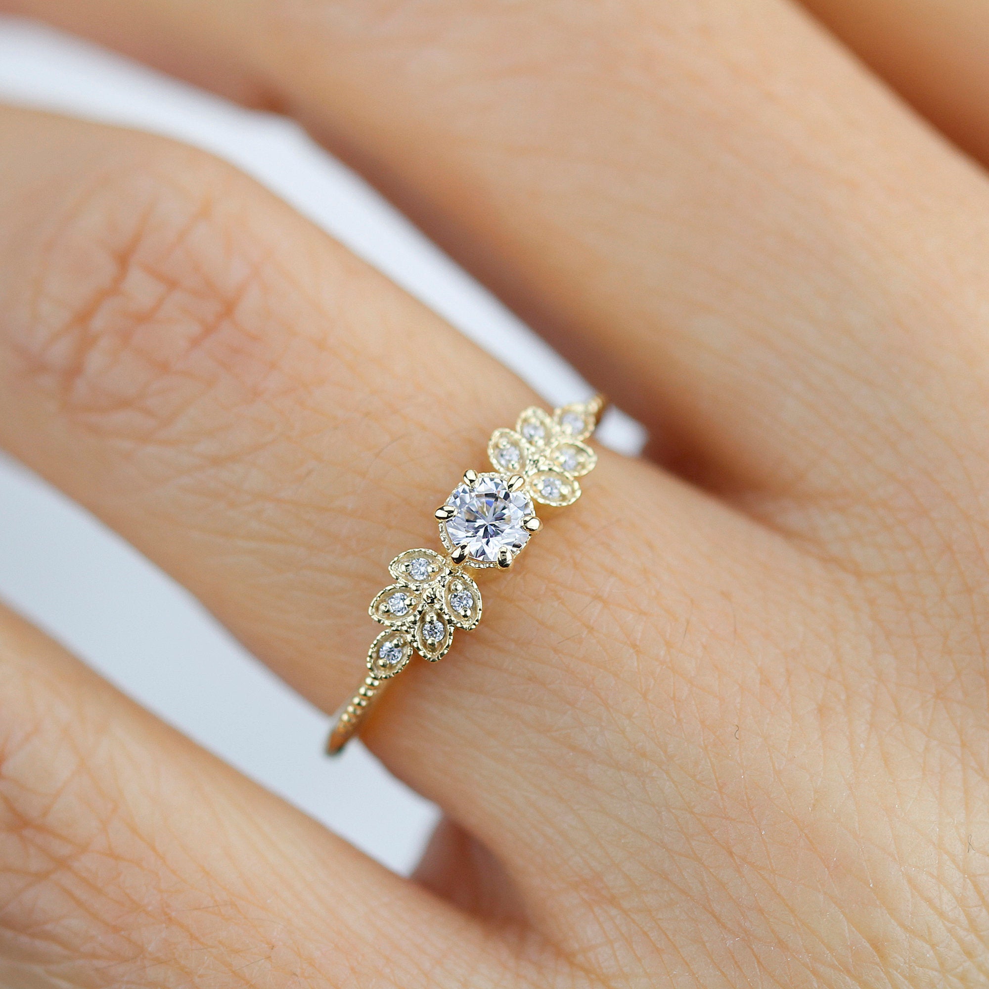 Bague Or Blanc 18 Carats Solitaire Diamant 0,55 Ct - Taille 51 - Couleur G - 3,55 G - Occasion