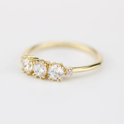 Three stone engagement rings simple | diamond wedding bands for women - NOOI JEWELRY