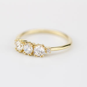 Three stone engagement rings simple | diamond wedding bands for women - NOOI JEWELRY