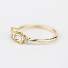 Load image into Gallery viewer, Three stone engagement rings simple | diamond wedding bands for women - NOOI JEWELRY