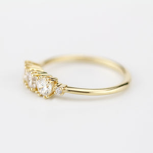 Three stone engagement rings simple | diamond wedding bands for women - NOOI JEWELRY