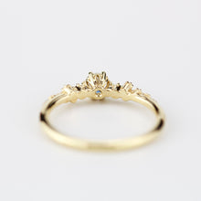 Load image into Gallery viewer, minimalist engagement ring diamond simple unique | barnacle engagement ring diamond - NOOI JEWELRY