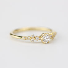 Load image into Gallery viewer, minimalist engagement ring diamond simple unique | barnacle engagement ring diamond - NOOI JEWELRY
