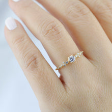 Load image into Gallery viewer, minimalist engagement ring diamond simple unique | barnacle engagement ring diamond - NOOI JEWELRY