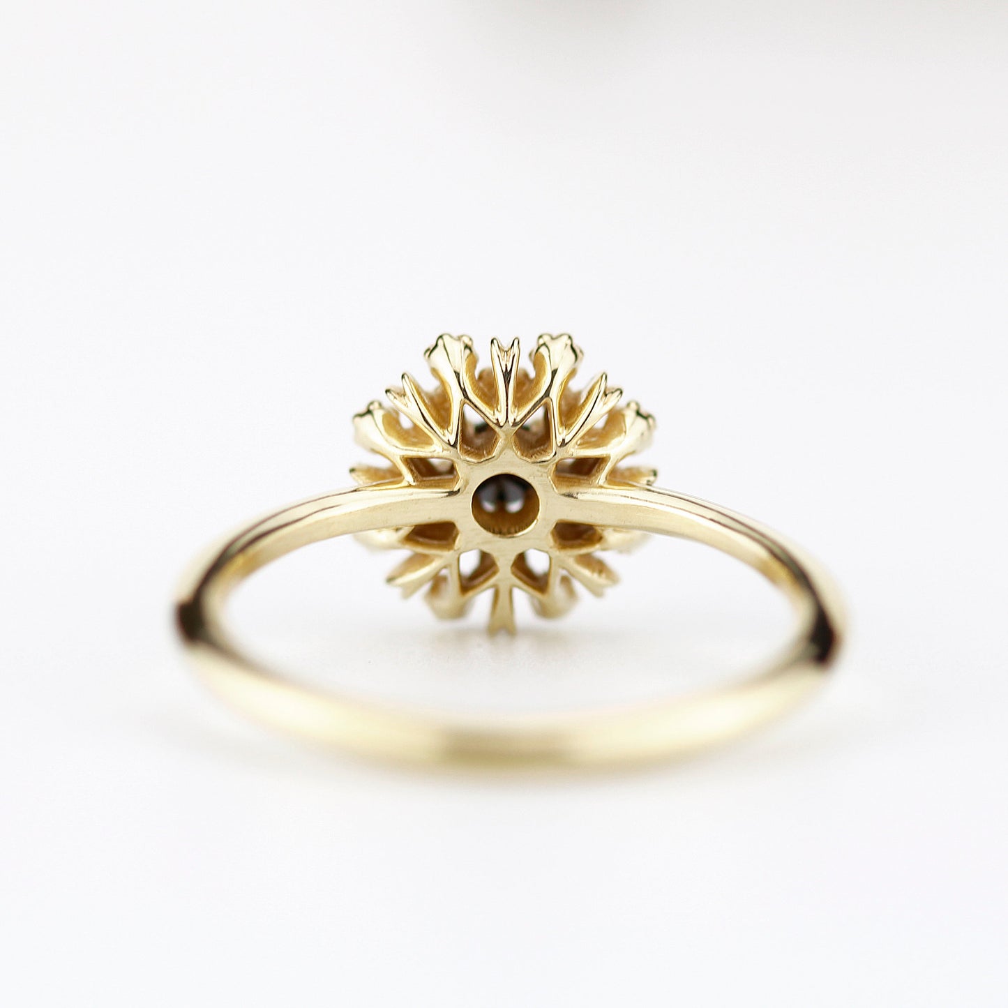 engagement ring black diamonds | halo engagement ring R296BD - NOOI JEWELRY