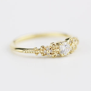 Art deco diamond engagement ring | marquise engagement ring vintage art deco diamond - NOOI JEWELRY