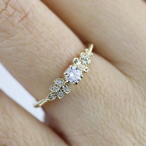 Art deco diamond engagement ring | marquise engagement ring vintage art deco diamond - NOOI JEWELRY