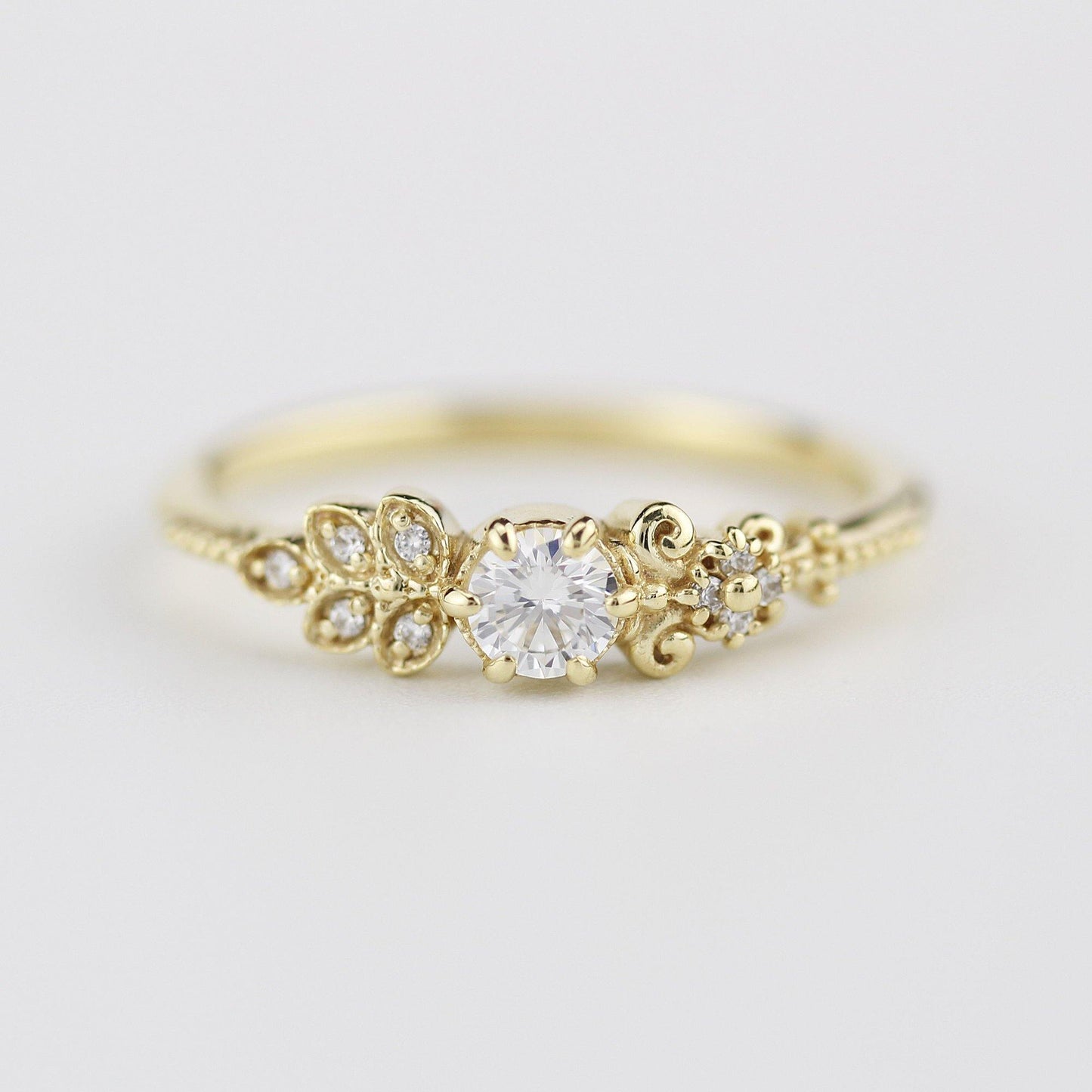 Art deco diamond engagement ring | marquise engagement ring vintage art deco diamond - NOOI JEWELRY