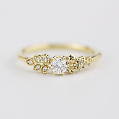 Art deco diamond engagement ring | marquise engagement ring vintage art deco diamond - NOOI JEWELRY