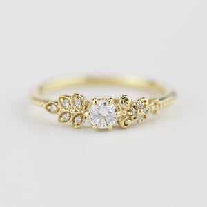 Art deco diamond engagement ring | marquise engagement ring vintage art deco diamond - NOOI JEWELRY